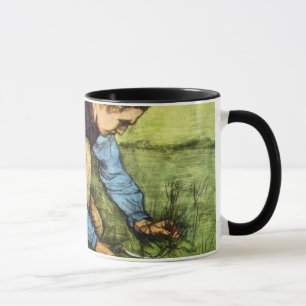 Vincent Van Gogh - Pojke som skär gräs med lie Mugg