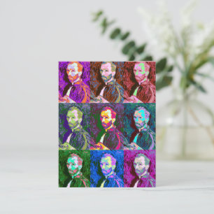 Vincent van Gogh Pop Art Flat Greeting Card Kort