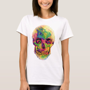 Vincent Van Gogh - Pop Art Halloween Döskalle T Shirt