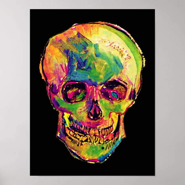 Vincent Van Gogh - Pop Art Halloween Skull Poster (Framsidan)
