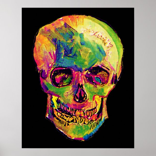 Vincent Van Gogh - Pop Art Halloween Skull Poster (Framsidan)