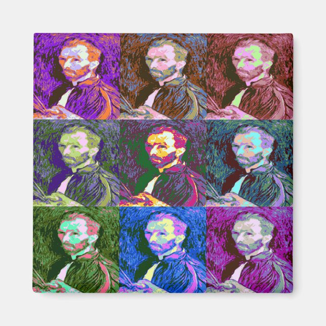 Vincent van Gogh Pop Art Magnet (Framsidan)