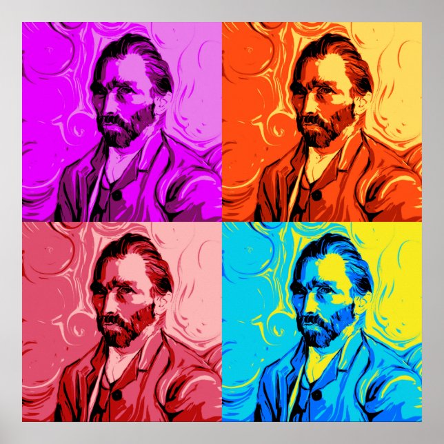 Vincent Van Gogh Pop Art Poster (Framsidan)