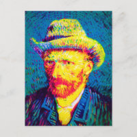 Vincent Van Gogh - Pop Art Självporträtt Med Hatt