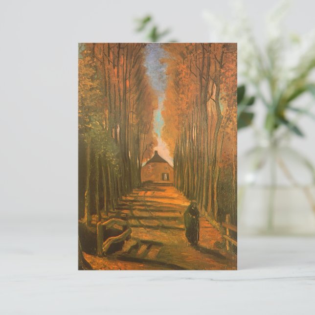 Vincent van Gogh - Poplars Avenue i höst Inbjudningar (Stående Fram)