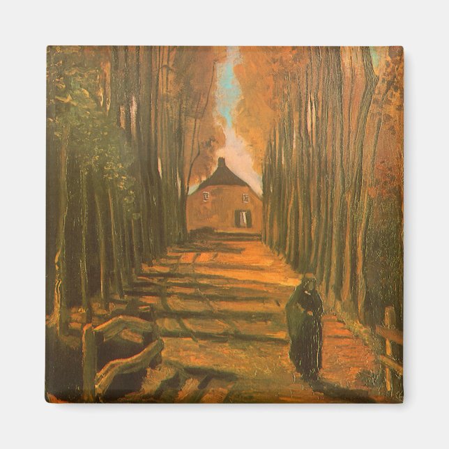 Vincent van Gogh - Poplars Avenue i höst Magnet (Framsidan)
