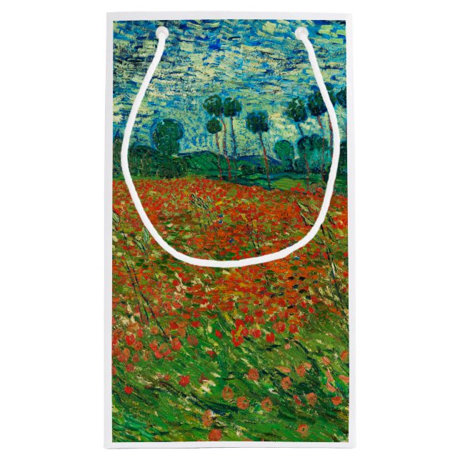 Vincent Van Gogh Poppy Fält Blommigt Vintage Art (Baksidan)