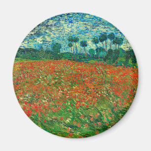 Vincent Van Gogh Poppy Fält Fine Art Magnet