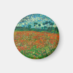 Vincent Van Gogh Poppy Fält Fine Art Magnet