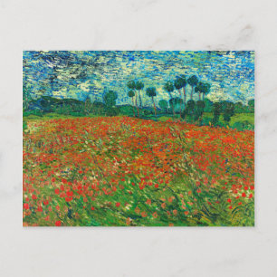 Vincent Van Gogh Poppy Fält Fine Art Vykort