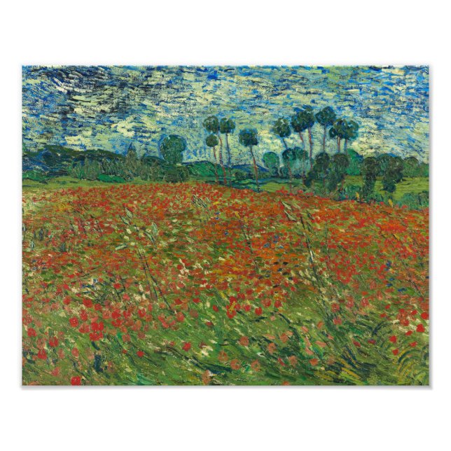 Vincent van Gogh - Poppy Fält Fototryck (Framsidan)