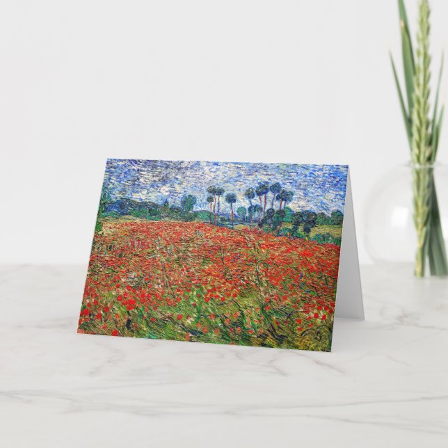 Vincent van Gogh - Poppy Fält Kort (Framsida)