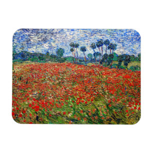 Vincent van Gogh - Poppy Fält Magnet