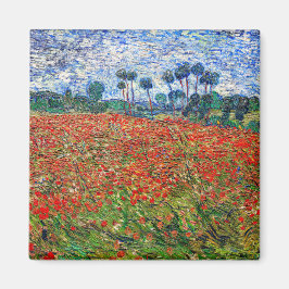 Vincent van Gogh - Poppy Fält Magnet