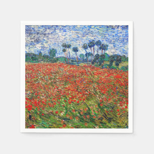 Vincent van Gogh - Poppy Fält Pappersservett