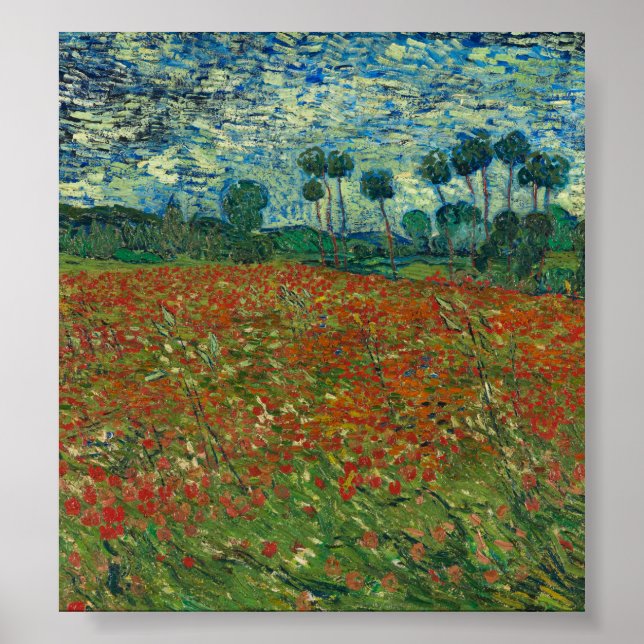 Vincent van Gogh - Poppy fält Poster (Framsidan)