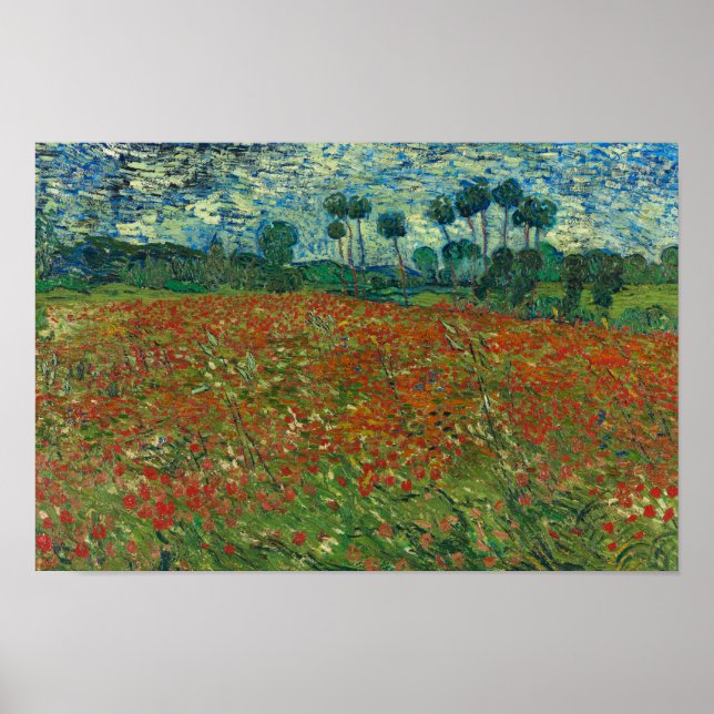 Vincent van Gogh - Poppy Fält Poster (Framsidan)