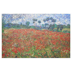 Vincent van Gogh - Poppy Fält Tyg