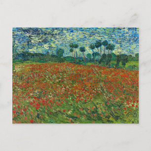 Vincent Van Gogh Poppy Fält Vykort