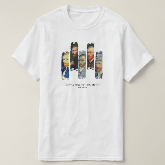 Vincent Van Gogh portrait and qoute T-Shirt (Design framsida)