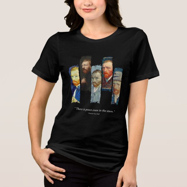 Vincent Van Gogh portrait and qoute  T Shirt (Framsida)
