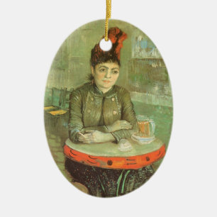 Vincent van Gogh - Porträtt av Agostina Segatori Julgransprydnad Keramik