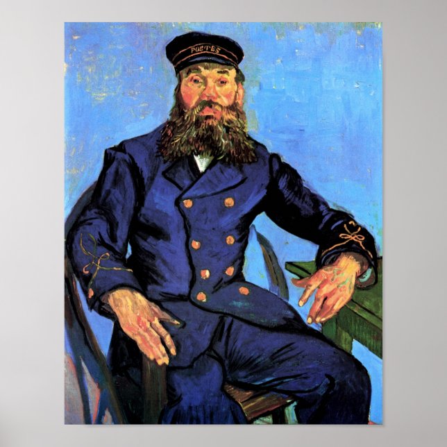 Vincent Van Gogh - Porträtt av brevbäraren Poster (Framsidan)