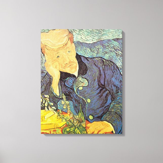 Vincent van Gogh - Porträtt av doktor Gachet Canvastryck (Framsida)