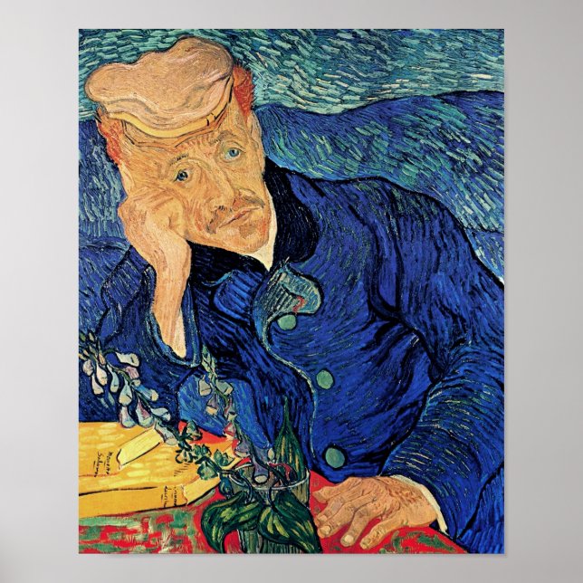 Vincent Van Gogh - Porträtt av doktor Gachet Poster (Framsidan)