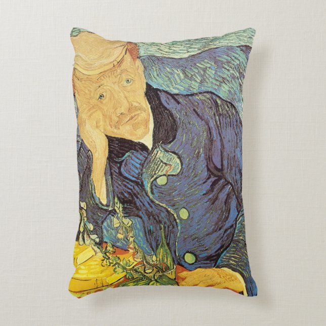 Vincent van Gogh - Porträtt av doktor Gachet Prydnadskudde (Framsidan(Vertikal))