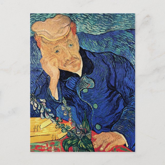 Vincent Van Gogh - Porträtt av doktor Gachet Vykort (Framsida)