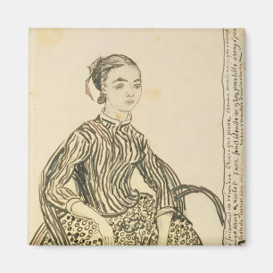Vincent Van Gogh   porträtt av en ung flicka, 188 Magnet