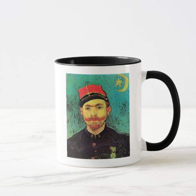 Vincent Van Gogh - Porträtt av Milliet - Finkonst Mugg (Höger)