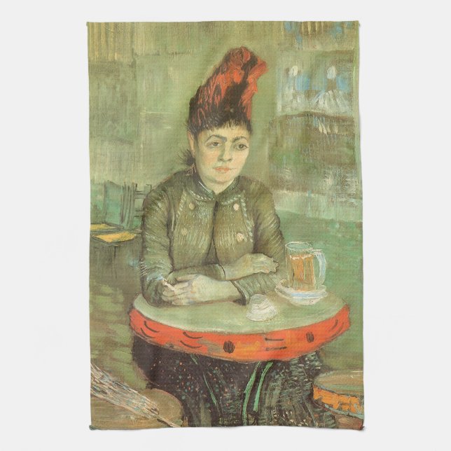 Vincent van Gogh - Porträtt i Agostina Segatori Kökshandduk (Vertikal)