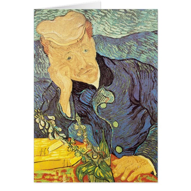 Vincent van Gogh - Porträtt i Doktor Gachet Hälsningskort (Framsidan)