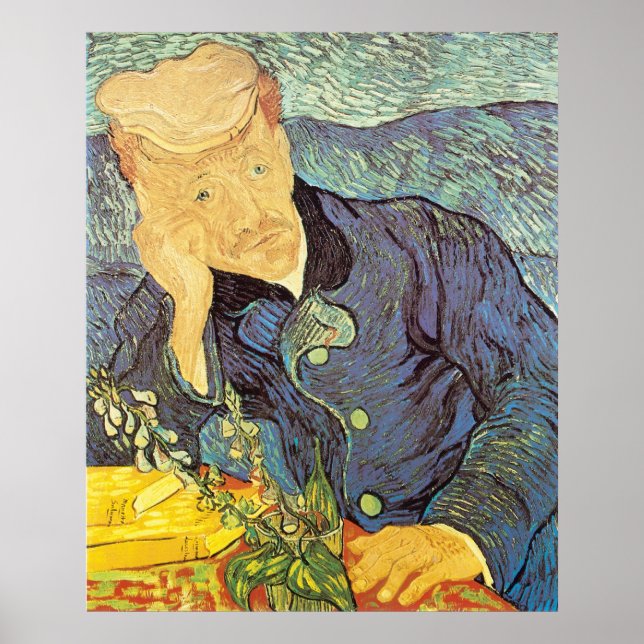 Vincent van Gogh - Porträtt i Doktor Gachet Poster (Framsidan)