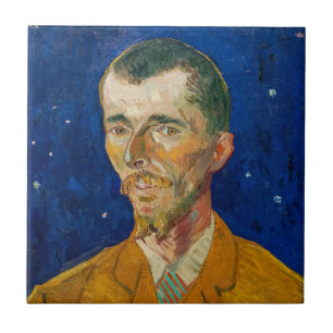 Vincent Van Gogh - Porträtt i Eugene Boch, Arles Kakelplatta