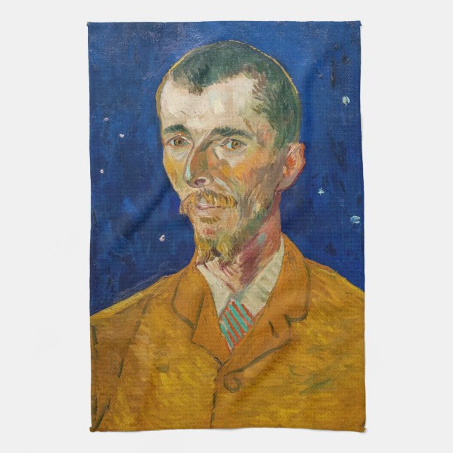 Vincent Van Gogh - Porträtt i Eugene Boch, Arles Kökshandduk (Vertikal)