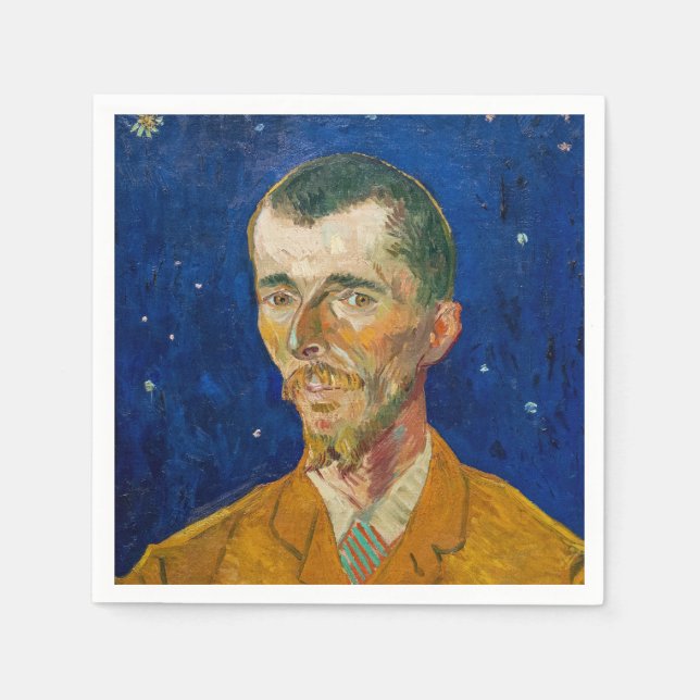 Vincent Van Gogh - Porträtt i Eugene Boch, Arles Pappersservett (Framsidan)