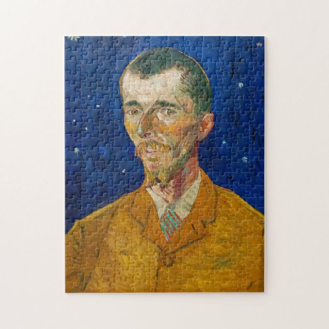Vincent Van Gogh - Porträtt i Eugene Boch, Arles Pussel (Vertikal)