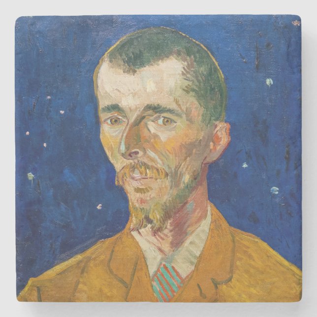 Vincent Van Gogh - Porträtt i Eugene Boch, Arles Stenunderlägg (Framsidan)