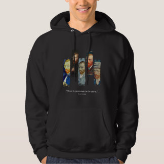 Vincent Van Gogh-porträtt och citat  Hoodie