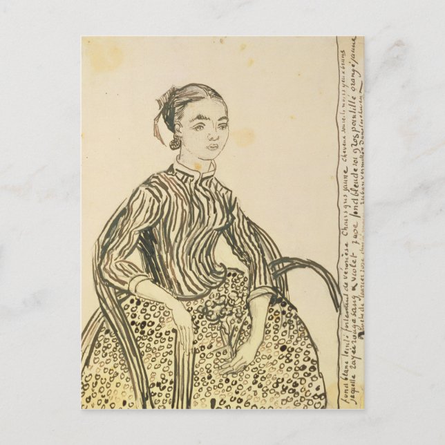 Vincent van Gogh | Porträtt of a Young Girl, 1888 Vykort (Framsida)