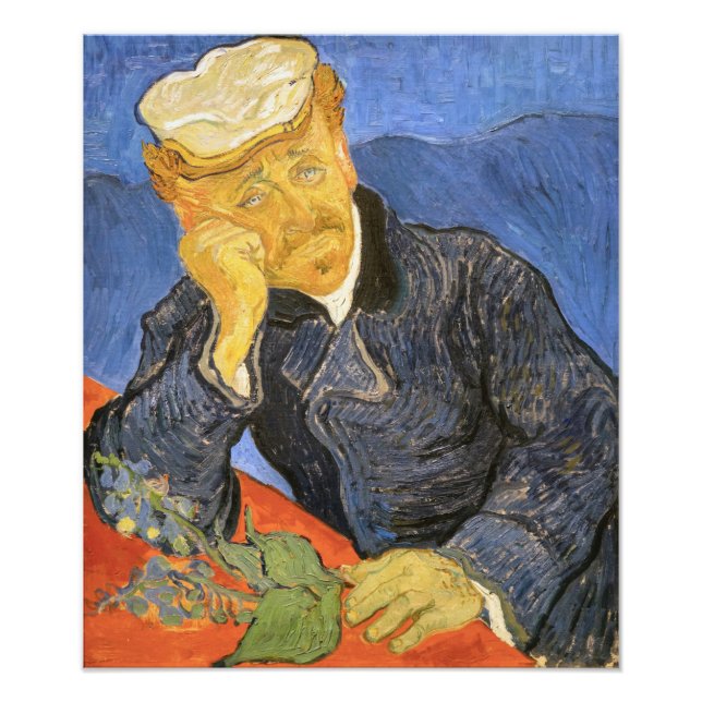 Vincent Van Gogh - Porträtt vid Doktor Paul Gachet Fototryck (Framsidan)