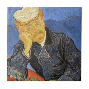 Vincent Van Gogh - Porträtt vid Doktor Paul Gachet Kakelplatta