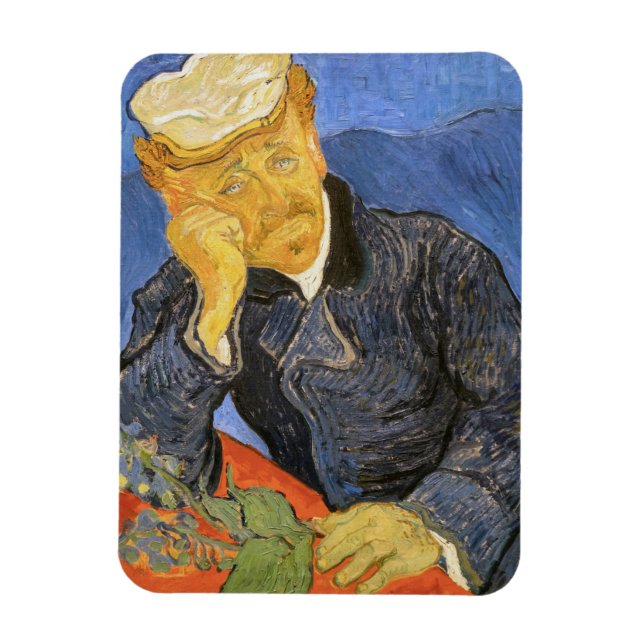 Vincent Van Gogh - Porträtt vid Doktor Paul Gachet Magnet (Vertikal)