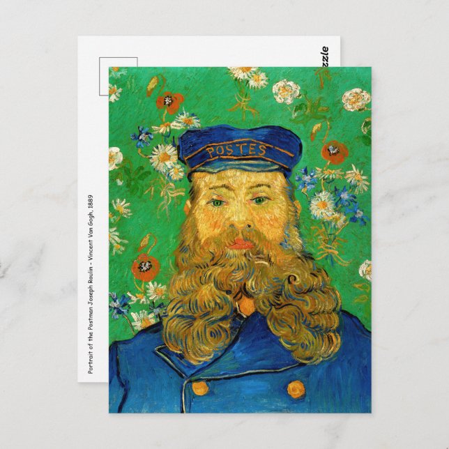 Vincent Van Gogh - Postman Joseph Roulin Vykort (Fram/baksida)