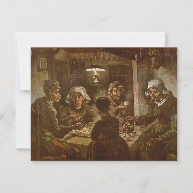 Vincent van Gogh - Potatisätarna Inbjudningar (Framsida)