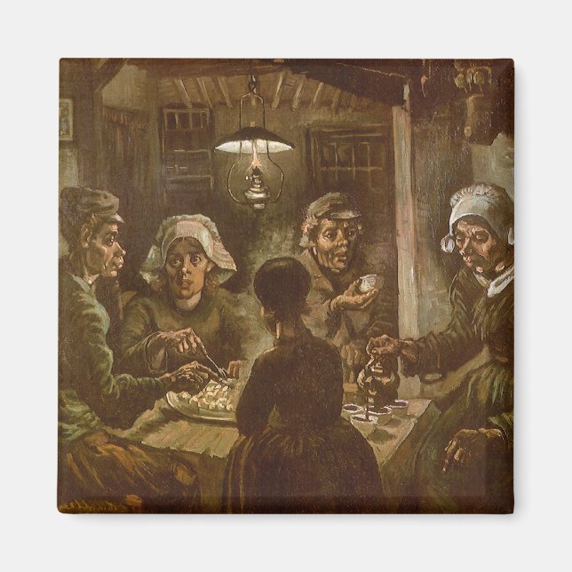 Vincent van Gogh - Potatisätarna Magnet (Framsidan)