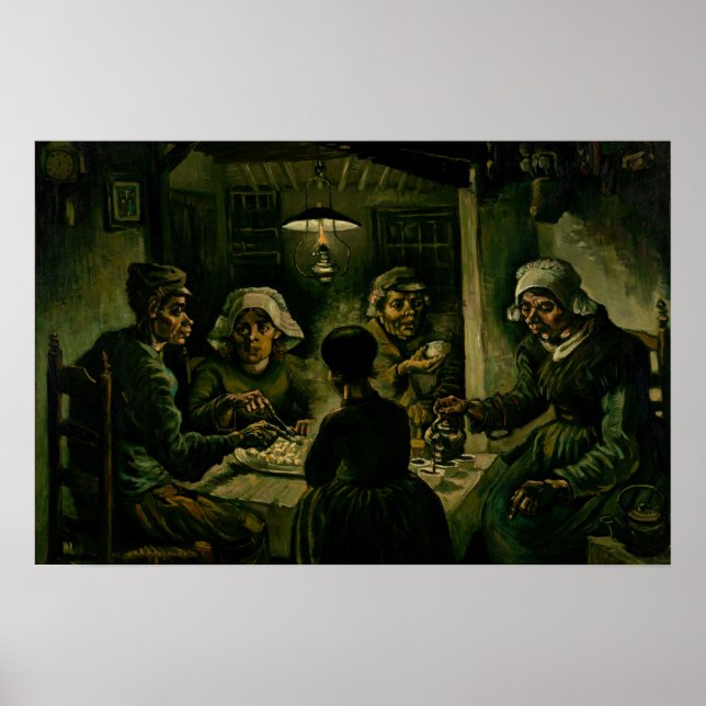 Vincent van Gogh - Potatisätarna Poster (Framsidan)